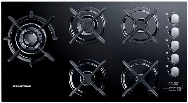 Cooktop 5 Bocas Brastemp com Quadrichama