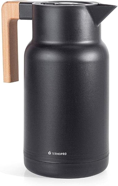 Garrafa Térmica Wood Fashion Preta 1L – TERMOPRO